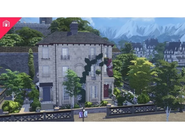 Alpha British Family House by simsfinds - The Sims 4 Custom Content