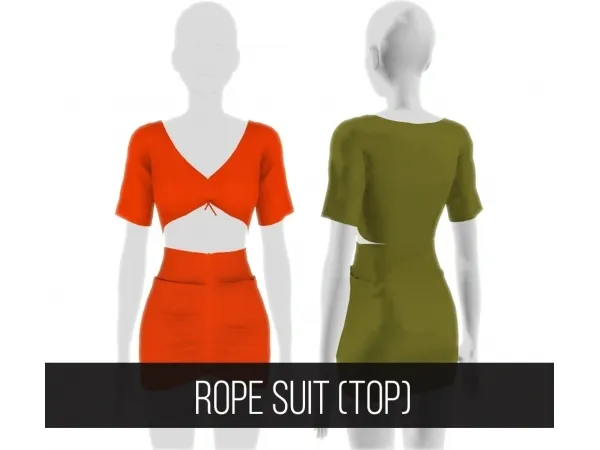 Alpha ROPE SUIT Top by fifthscreations - The Sims 4 Custom Content