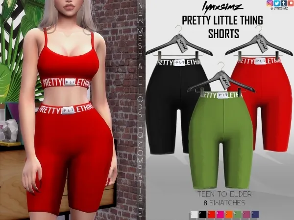 Alpha lynxsimz plt active shorts by lynxsimz - The Sims 4 Custom Content