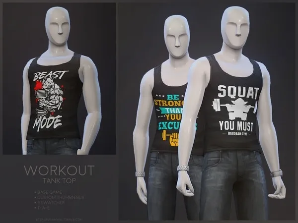 Maxis Match Workout tank top by thesimsresource - The Sims 4 Custom Content