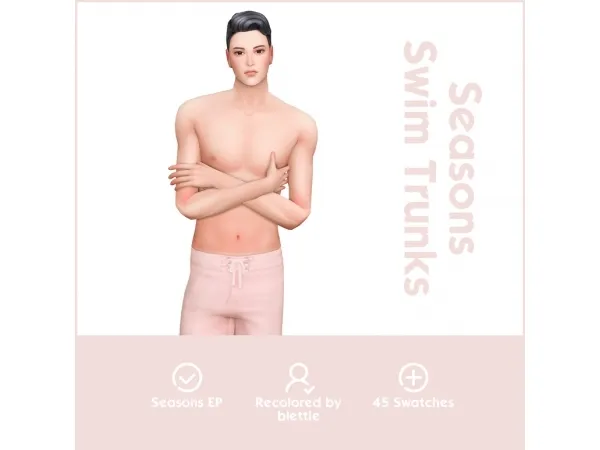 Maxis Match Seasons Swim Trunks by simsfinds - The Sims 4 Custom Content