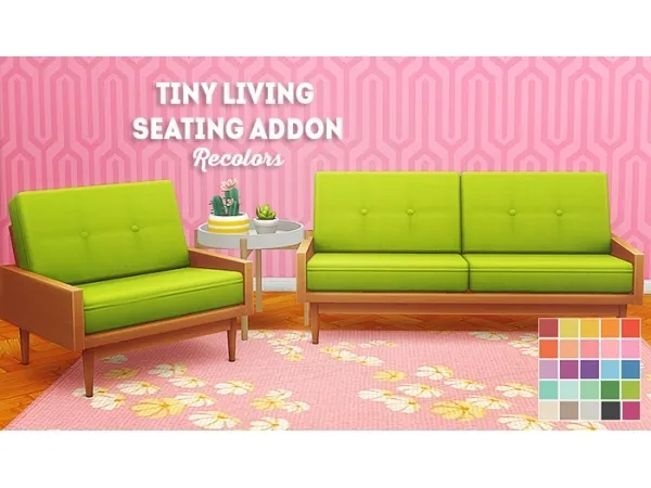 Maxis Match tiny living seating addons recolors by simsfinds - The Sims 4 Custom Content