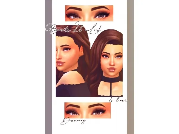 Alpha Beauté 2D Lash Liner by simsfinds - The Sims 4 Custom Content