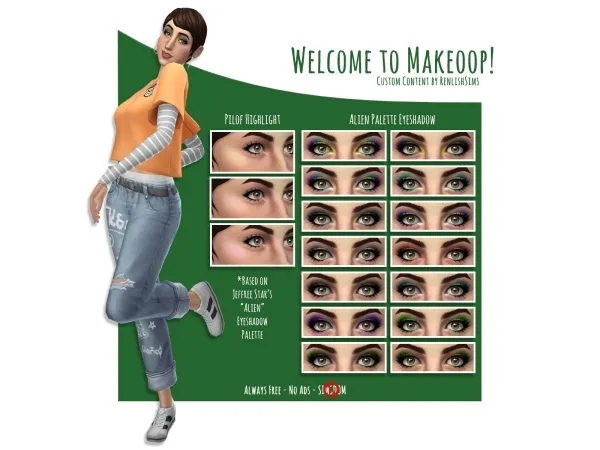 Maxis Match Pilof makeup by simsfinds - The Sims 4 Custom Content