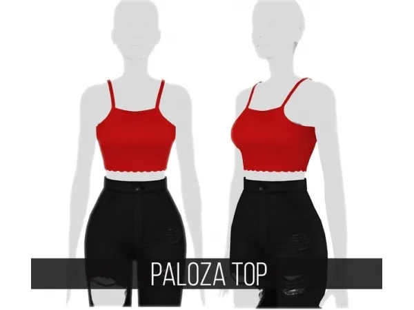 Alpha PALOZA TOP by fifthscreations - The Sims 4 Custom Content