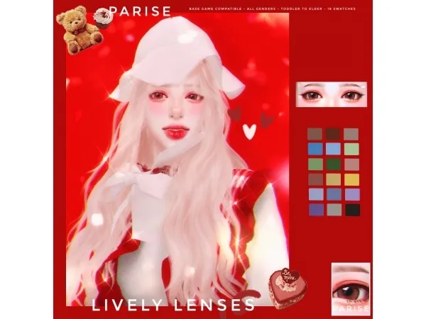 Alpha (Parise) Lively Lenses by simsfinds - The Sims 4 Custom Content