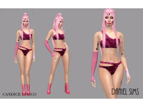 Alpha Lady Gaga in Candice Cuoco by danielsims - The Sims 4 Custom Content