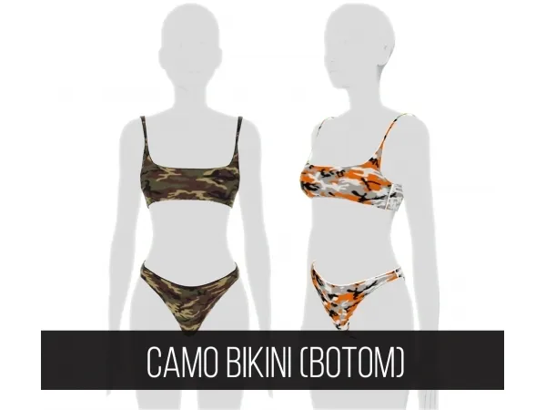 Alpha CAMO BIKINI V2 BOTTOM by fifthscreations - The Sims 4 Custom Content