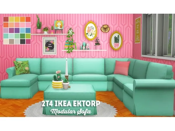 Maxis Match 2t4 IKEA Ektorp modular sofa - The Sims 4 Custom Content