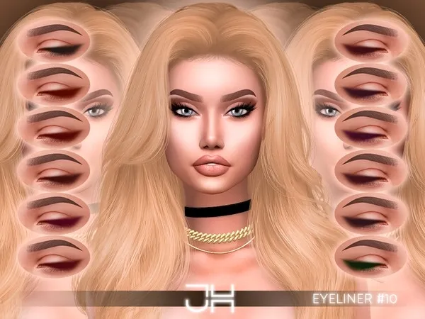Alpha JUL_HAOS [COSMETICS] EYELINER 10 - The Sims 4 Custom Content