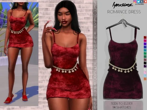 Alpha lynxsimz romance dress by lynxsimz - The Sims 4 Custom Content