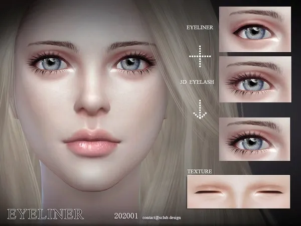 Alpha S Club LL eyeliners 202001 by thesimsresource - The Sims 4 Custom Content