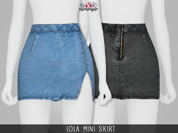Alpha Elliesimple Lola Mini skirt by elliesimple - The Sims 4 Custom Content