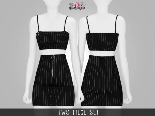 Alpha Elliesimple Two Piece Set by elliesimple - The Sims 4 Custom Content
