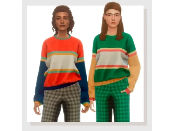 Alpha Jolyne sweater by amelylina - The Sims 4 Custom Content