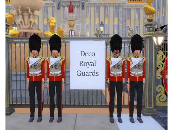 Alpha reigningsims DECO ROYAL GUARDS by simsfinds - The Sims 4 Custom Content