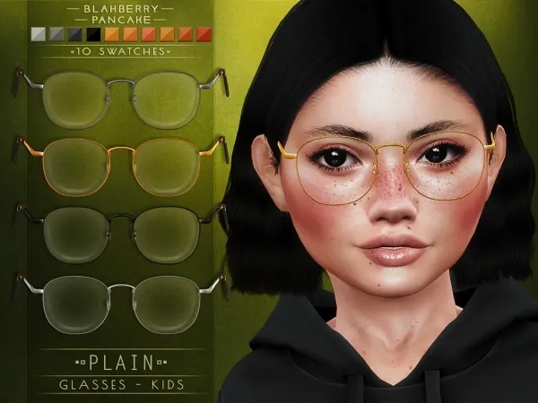 Alpha Blahberry Pancake Plain Glasses KIDS by blahberry-pancake - The Sims 4 Custom Content