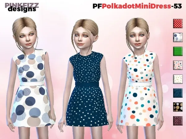 Maxis Match PolkadotMiniDress 53 - The Sims 4 Custom Content