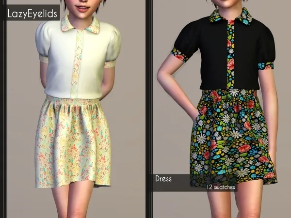 Alpha Dress by lazyeyelids - The Sims 4 Custom Content