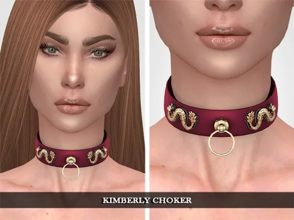 Alpha Kimberly Choker by grafity-cc - The Sims 4 Custom Content