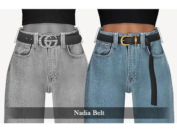 Alpha Nadia ACC Belt by grafity-cc - The Sims 4 Custom Content