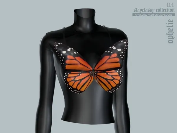 Alpha SC114 Ophelie Top by slayclassy - The Sims 4 Custom Content