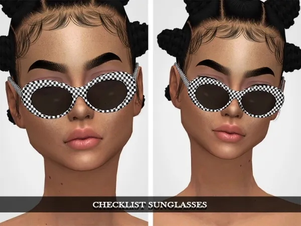 Alpha Checklist Sunglasses by grafity-cc - The Sims 4 Custom Content