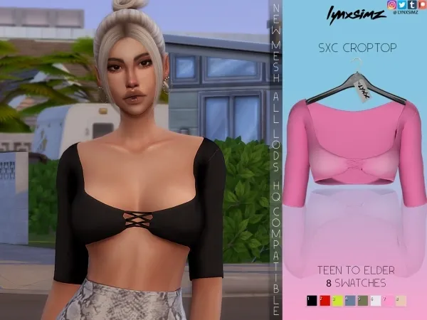 Alpha lynxsimz sxc crop top by lynxsimz - The Sims 4 Custom Content