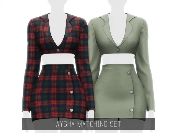 Mix AYSHA MATCHING SET by simsfinds - The Sims 4 Custom Content