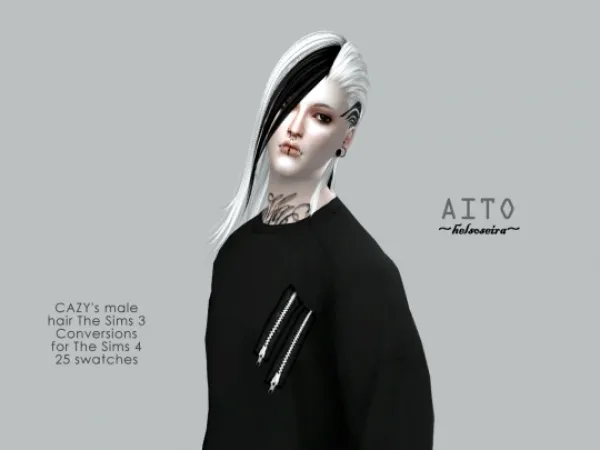 Alpha AITO Male Hair by simsfinds - The Sims 4 Custom Content