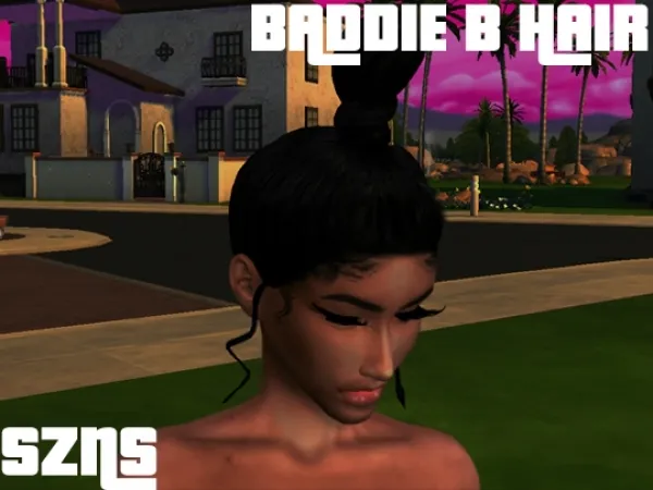 Mix SZNS BADDIE B BUN - The Sims 4 Custom Content