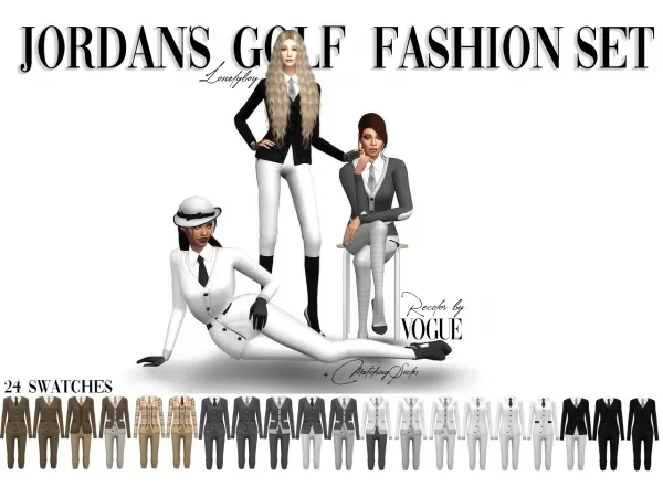 Alpha Jordans Golf Fashion Set by simsfinds - The Sims 4 Custom Content