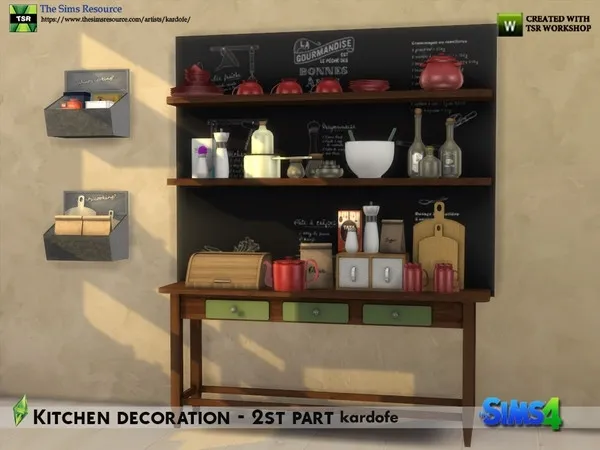 Alpha kardofe_Kitchen decoration 2nd part by thesimsresource - The Sims 4 Custom Content
