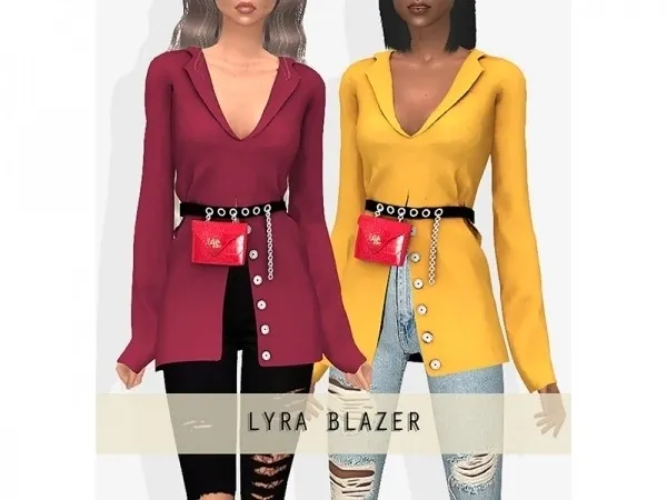 Alpha Lyra Blazer by grafity-cc - The Sims 4 Custom Content