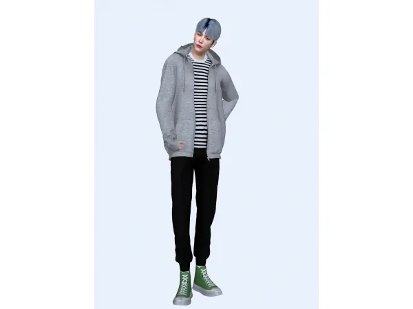 Maxis Match [Noru] Oversized Zip Up Hoodie by simsfinds - The Sims 4 Custom Content