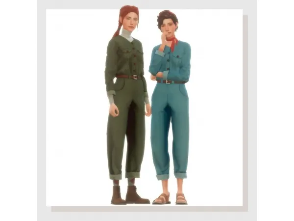 Maxis Match Lisa overall by amelylina - The Sims 4 Custom Content
