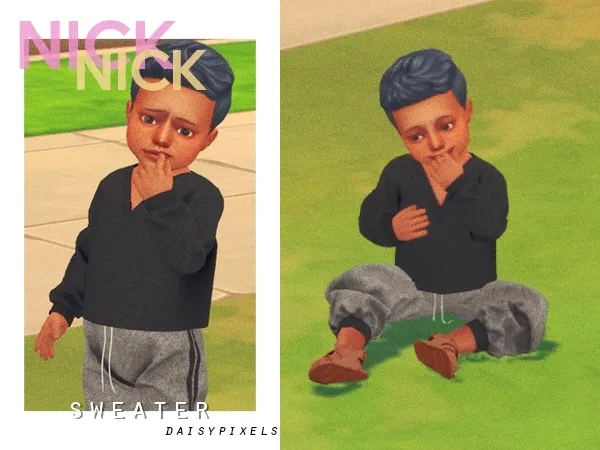 Maxis Match nick sweater ( ) by daisypixels - The Sims 4 custom content