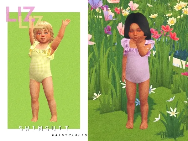Alpha liz swimsuit ( ) by daisypixels - The Sims 4 Custom Content