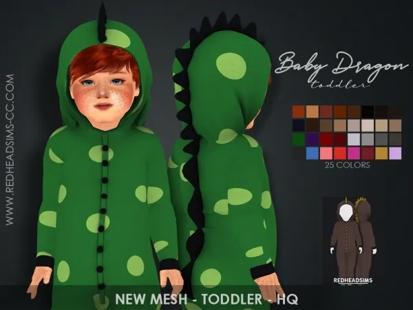 Maxis Match BABY DRAGON TODDLER by redheadsims - The Sims 4 Custom Content