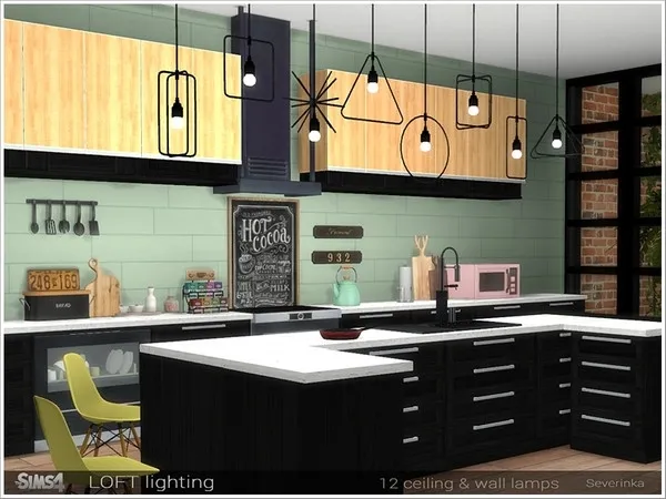 Alpha Loft lighting by thesimsresource - The Sims 4 Custom Content