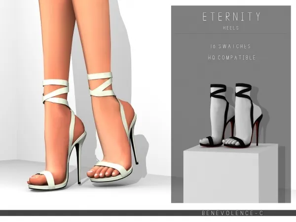 Alpha Eternity Heels Angelic Collection by luminescent - The Sims 4 Custom Content