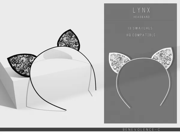 Alpha Lynx Headband Angelic Collection by luminescent - The Sims 4 Custom Content