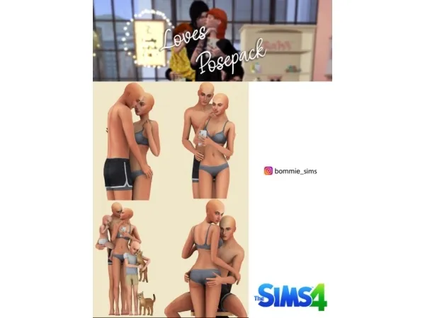 Alpha Loves Posepack - The Sims 4 Custom Content