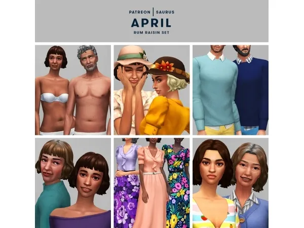 Maxis Match Rum Raisin Set by simsfinds - The Sims 4 Custom Content