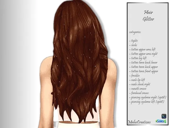 Maxis Match Hair Glitter - The Sims 4 Custom Content