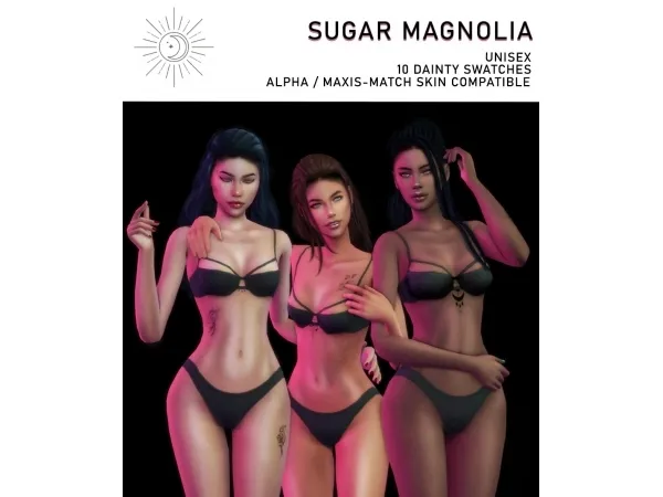 Mix Magnolia Sugar a dainity tattoo set by simsfinds - The Sims 4 Custom Content