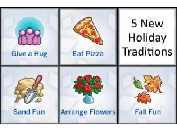 Mix 5 New Custom Holiday Traditions by simsfinds - The Sims 4 Custom Content