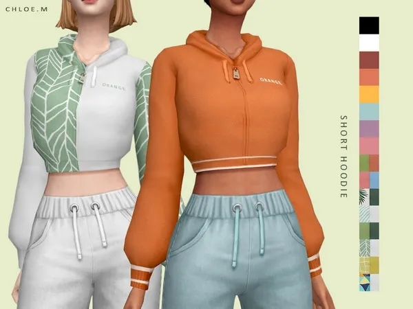 Maxis Match ChloeM Short Hoodie - The Sims 4 Custom Content
