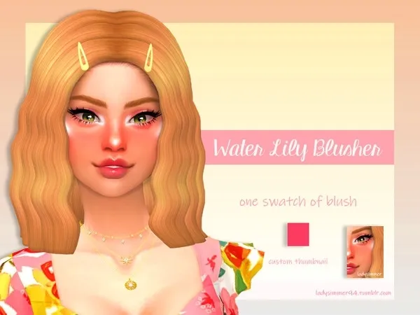 Maxis Match Water Lily Blusher by thesimsresource - The Sims 4 Custom Content