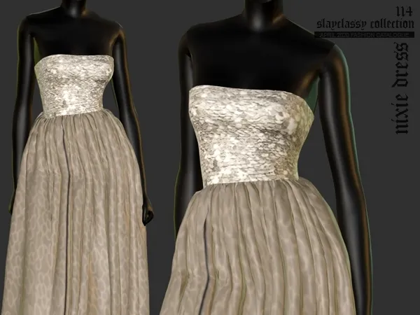 Alpha SC114 Nixie Dress by slayclassy - The Sims 4 Custom Content